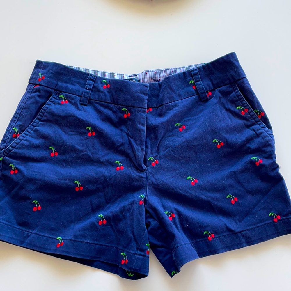 Navy and red cherry shorts